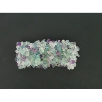 Flourite Wide Chip Bracelet 30mm wide