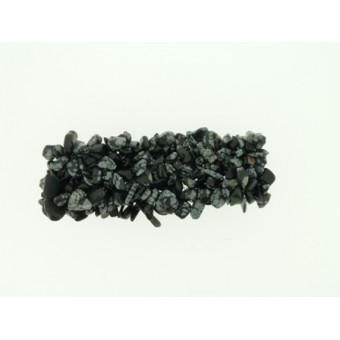 Snowflake obsidian Wide Chip Bracelet 30mm wide