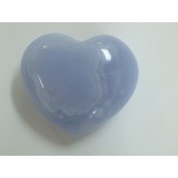 Blue Lace Agate Puff Heart 35mm  x 45mm (Width) x 25mm (Thickness)