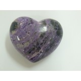 Charoite Puff Heart 35mm  x 45mm (Width) x 25mm (Thickness)