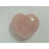 Rose Quartz Puff Heart 35mm  x 45mm (Width) x 25mm (Thickness)