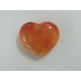 Heart Carnelian Puff Heart 30mm  x 35mm (Width) x 15mm (Thickness)