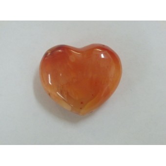 Heart Carnelian Puff Heart 30mm  x 35mm (Width) x 15mm (Thickness)