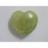 Jade Puff Heart 30mm  x 35mm (Width) x 15mm (Thickness)