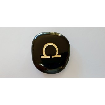Black Obsidian Namestone OMEGA Symbol - 40-50mm Black Obsidian Namestone OMEGA Symbol - 40-50mm
