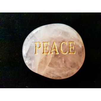Rose Quartz Namestone - PEACE Rose Quartz Namestone - PEACE
