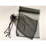 Organza Pouch 50 Pack - Black - Large