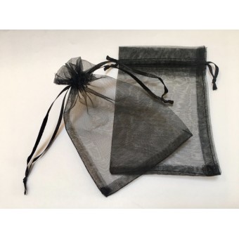 Organza Pouch 50 Pack  - Black - Med
