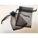 Organza Pouch 50 Pack - Black - Small
