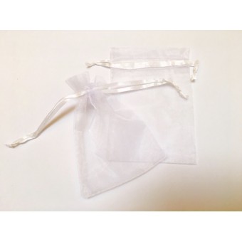 Organza Pouch 50 Pack - White - Small