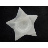 White Selenite  Candle Holder Star 8cm  x 5cm High