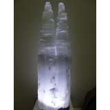 Selenite Castle Twin Lamp 35-40cm  Globe(1 normal) Fitting