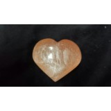 Peach Selenite - Heart - 6.5cm x 5cm x 3cm