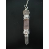 Wand Pendulum in Rose Quartz 10x70mm