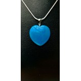 Howlite - Blue Pendant - Heart - 22mm Howlite - Blue Pendant - Heart - 22mm