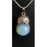 Opalite Pendant - Owl - 25mmHx16mmW Opalite Pendant - Owl - 25mmHx16mmW