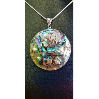 Paua Pendant - 45mm diam Paua Pendant - 45mm diam