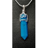 Howlite - Dark Blue Pendant Point  - fancy clasp - 35mm Howlite - Dark Blue Pendant Point  - fancy clasp - 35mm