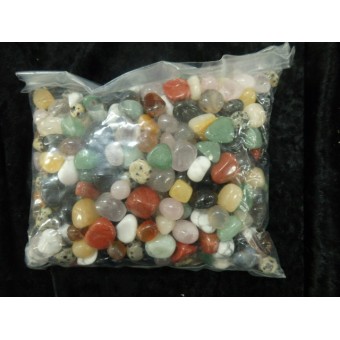 1kg Bag of assorted Tumbled Stones 10x15mm
