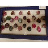 Agate Rings - Adjustable - Assorted Box, 25 pieces