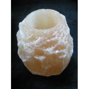 Peach Selenite - Candle Holder CASTLE