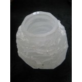 White Selenite - Candle Holder 10cm  x 10cm High
