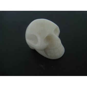 Skull in White Jasper 50mm Long by 35mm High