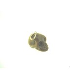 Tiger Eye Skull Pendant in Sterling Silver 23mmx20mm