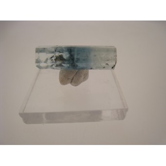 Aquamarine Crystal Double Terminated from Namibia with Black Tou