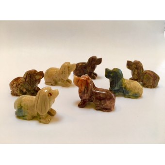 Soapstone Carving - Dog - various colours Soapstone Carving - Dog - various colours