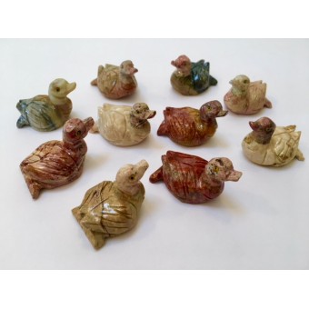 Soapstone Carving - Duck - various colours Soapstone Carving - Duck - various colours