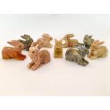 Soapstone Carving - Rabbit - various colours Soapstone Carving - Rabbit - various colours