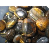 Tiger Eye - Blue and Gold - Tumbled  20x30mm    200 GRAMS