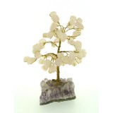 Rose Quartz on Amethyst base - Gemstone Tree 150mmH