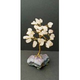 Rose Quartz on Amethyst base - Gemstone Tree - 120mmHx75mmW