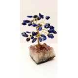 Sodalite on Amethyst base - Gemstone Tree - 120mmHx75mmW