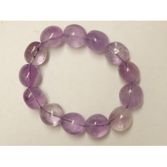 Amethyst Tumble Stone Bracelet 14mm