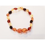 Baltic Amber Baby Teething Bracelet - mixed colours