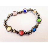 Hematite Chakra - Round Faceted Bracelet 3mm-7mm Hematite Chakra - Round Faceted Bracelet 3mm-7mm