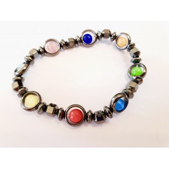 Hematite Chakra - Round Faceted Bracelet 3mm-7mm