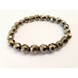 Hematite - Round Faceted Bracelet 8mm