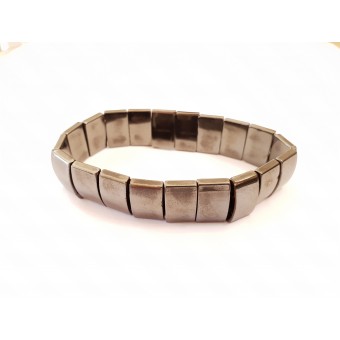 Hematite - Rectangular sections Bracelet 18mmW